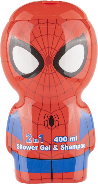 Изображение Гель для купания детский Эйр-вал человек-паук 2в1 Эйр-вал Инт п/у, 400 мл