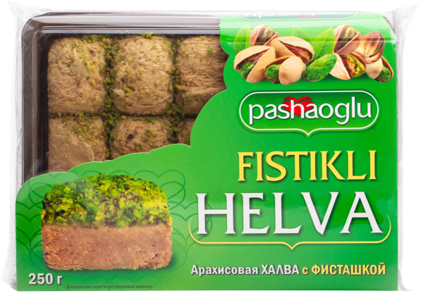 Изображение Халва арахисовая Пашаоглу с фисташкой Восточный букет кор, 300 г