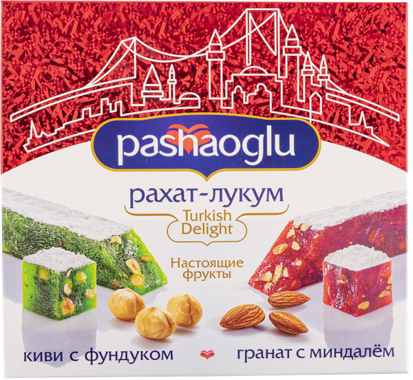 Изображение Рахат-Лукум Пашаоглу гранат миндаль киви фунду Восточный букет кор, 300 г