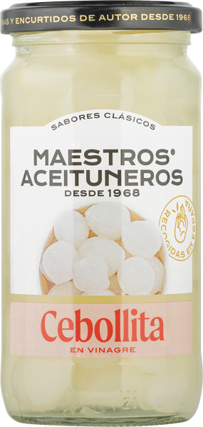 Изображение Лук в уксусе Маэстрос Асейтунерос жемчужный Маэстрос Асейтунерос с/б, 345 г