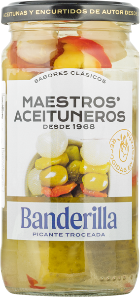 Изображение Коктейль из овощей острый Маэстрос Асейтунерос Бандерилья Маэстрос Асейтунерос с/б, 345 г