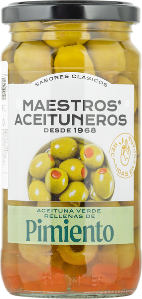 Изображение Оливки с болгарским перцем Маэстрос Асейтунерос Маэстрос Асейтунерос с/б, 345 г