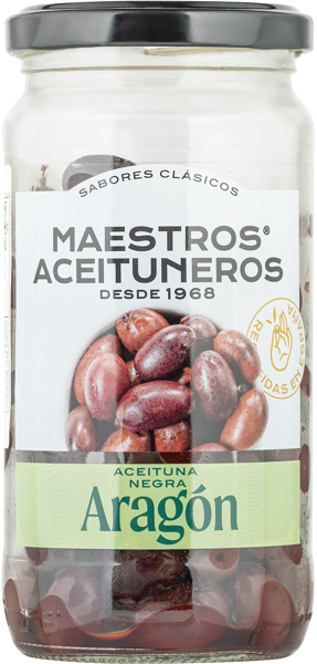 Изображение Оливки с косточкой Маэстрос Асейтунерос эмпельтр черные Маэстрос Асейтунерос с/б, 200 г