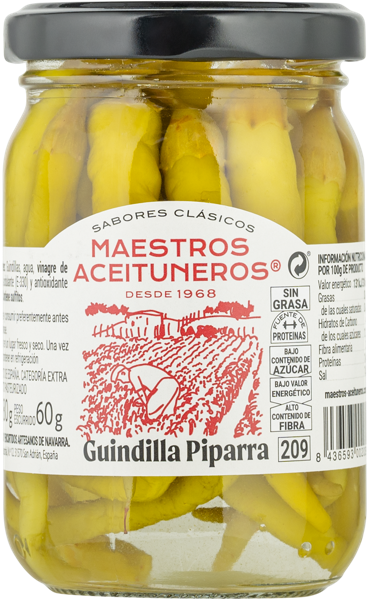Изображение Перец маринованный Маэстрос Асейтунерос баскский чили острый Маэстрос Асейтунерос с/б, 180 г