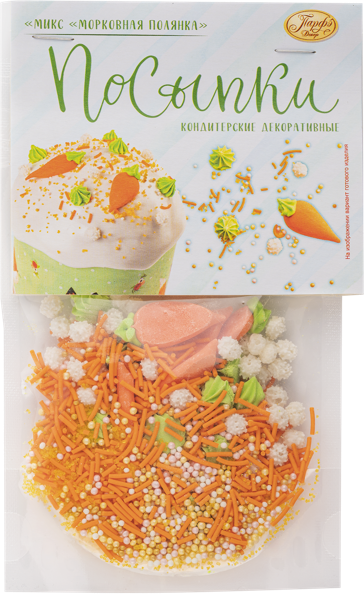 Изображение Посыпка кондитерская Парфэ морковная полянка Топ Продукт м/у, 58 г