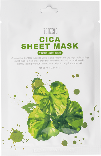 Изображение Маска питательная для лица Тензеро экстракт центеллы Корея Си энд Би м/у, 1 шт