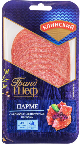 Изображение Колбаса с/к нарезка Клинский парме Клинский МК лоток, 85 г