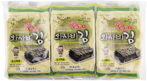 Изображение Морская капуста Шин Ок Донг Джа васаби Хесун Фуд Ко м/у, 3*4,5 г