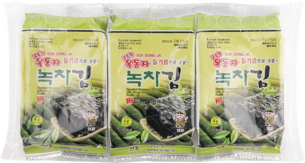 Изображение Морская капуста Шин Ок Донг Джа зеленый чай Хесун Фуд Ко м/у, 3*4 г