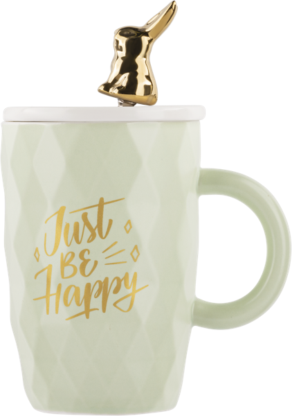 Изображение Кружка 390мл мятная Лефард бонни с крышкой и ложкой Лефард к/у, 1 шт