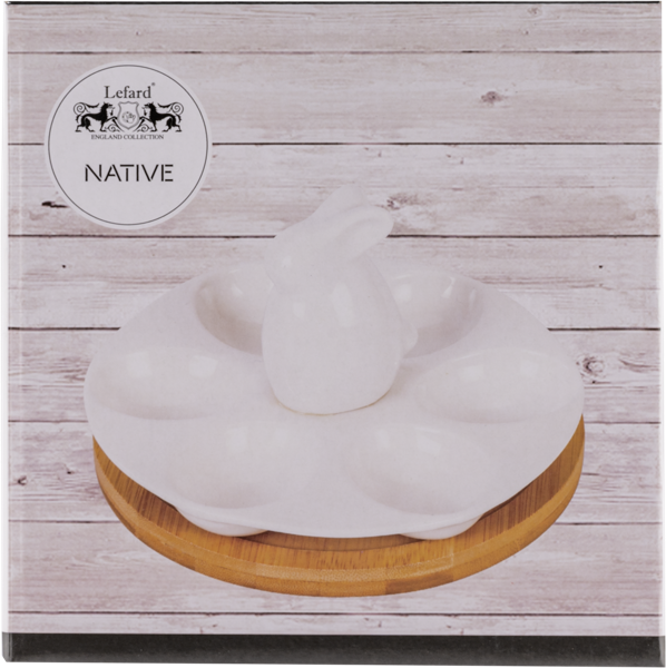 Изображение Блюдо 16,5*10см для яица Лефард нэйтив на подставке Лефард к/у, 1 шт