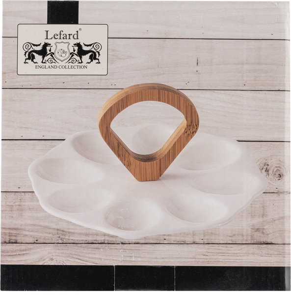 Изображение Блюдо для 8 яиц Лефард нэйтив с дер. ручкой Лефард к/у, 1 шт