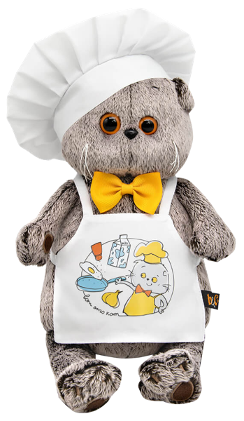 Изображение Мягкая игрушка 25 см Будибаса басик шеф-повар в бабочке МПП ООО к/у, 1 шт