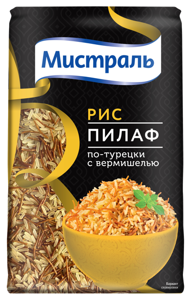 Изображение Рис круглозерный Мистраль пилаф с вермишелью Мистраль Трейдинг м/у, 500 г