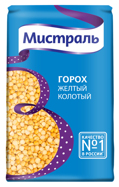 Изображение Горох Мистраль желтый колотый Мистраль Трейдинг м/у, 900 г