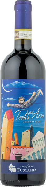 Изображение Вино красное сухое стиль №5 Санджовезе Кьянти Теста пер Ариа 2020 Кантина Тосканиа с/б, 0,75 л