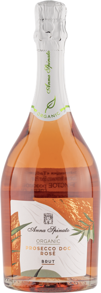 Изображение Вино игристое розовое брют Анна Спинато Просекко Органик Розе Анна Спинато с/б, 0,75 л