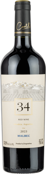 Изображение Вино красное сухое стиль №4 Мальбек Мендоса Карелли 34 2023 Карелли с/б, 0,75 л