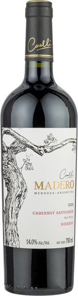 Изображение Вино красное сухое стиль №3 Каберне Совиньон Мендоса Мадеро резерв 2020 Карелли с/б, 0,75 л