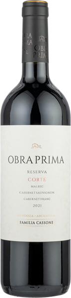 Изображение Вино красное сухое стиль №4 Мальбек купаж Мендоса Обра Прима Резерва Бленд Фамилия Кассоне с/б, 0,75 л