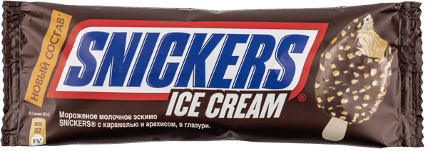 Изображение Мороженое рожок Сникерс молочное со вкусом караме Марс ООО м/у, 69 г