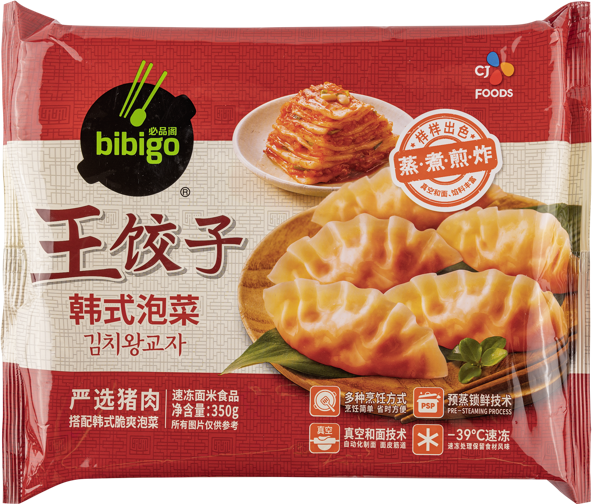 Изображение Дамплинги замороженные Бибиго кимчи свинина Лиоченг Хаотиан Фуд Ко м/у, 350 г