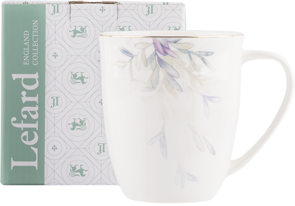 Изображение Кружка 420мл белая Лефард инсперейшен лаванда Лефард к/у, 1 шт
