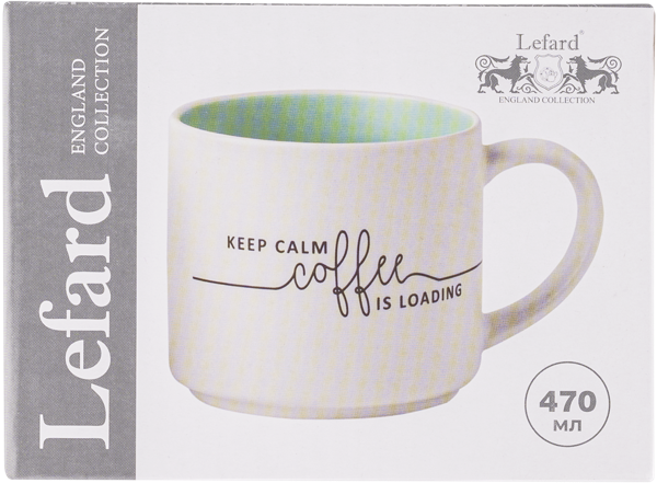 Изображение Кружка 470мл белая Лефард кип калм кофе Лефард к/у, 1 шт