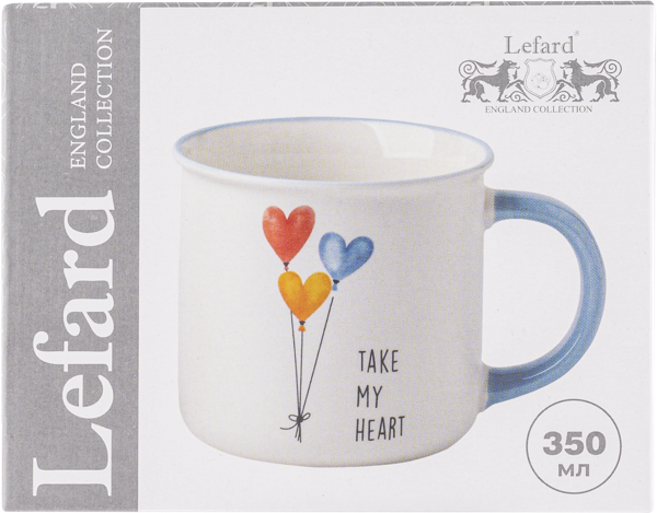 Изображение Кружка 350мл кремовая Лефард сердечки шарики Лефард к/у, 1 шт