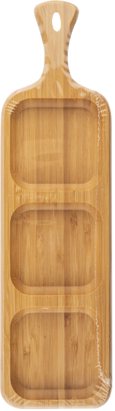 Изображение Доска 10,5*37,5см сервировочная Лефард нэйтив 3 секции с ручкой Лефард к/у, 1 шт