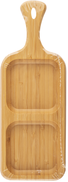 Изображение Доска 10,5*28см сервировочная Лефард нэйтив 2 секции с ручкой Лефард к/у, 1 шт