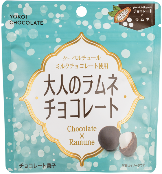 Изображение Драже в шоколаде Йокои Чоколате со вкусом рамунэ Йокои Чоколате м/у Атаго, 40 г