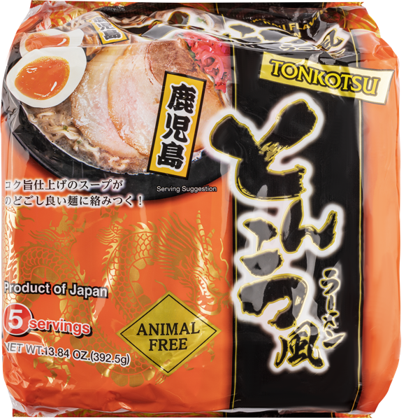 Изображение Лапша быстрого приготовления Хигаси Фудс тонкоцу рамен Хигаси Фудс м/у Атаго, 5*78,5 г