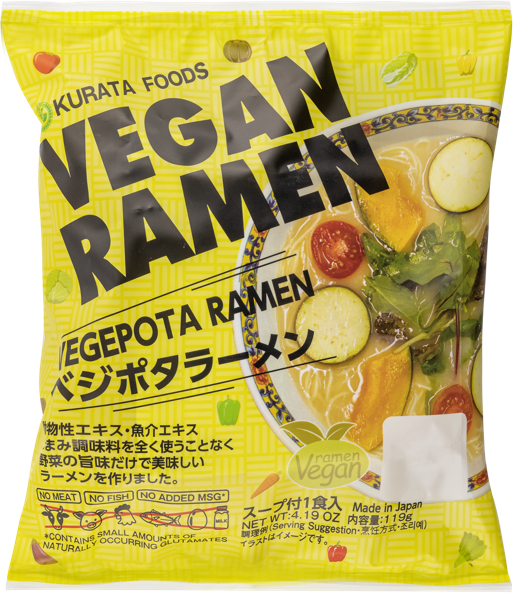 Изображение Лапша быстрого приготовления Курата Фудс веган рамен овощной суп Курата Фудс м/у Атаго, 80 г