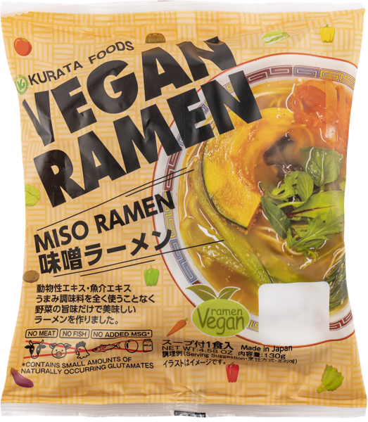 Изображение Лапша быстрого приготовления Курата Фудс веган рамен овощной с мисо Курата Фудс м/у Атаго, 80 г