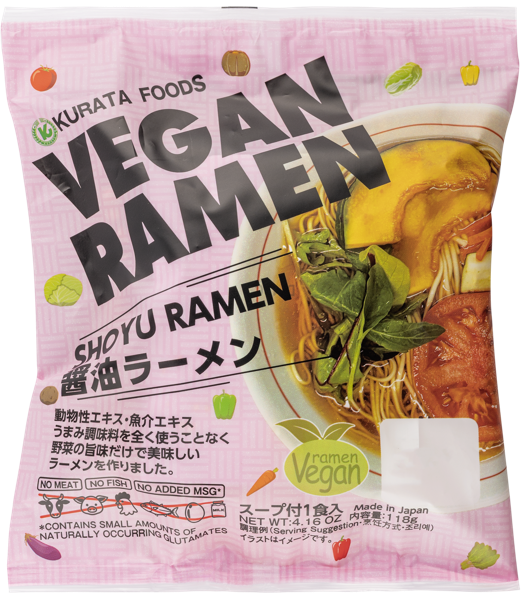 Изображение Лапша быстрого приготовления Курата Фудс веган рамен соевый соус Курата Фудс м/у Атаго, 80 г
