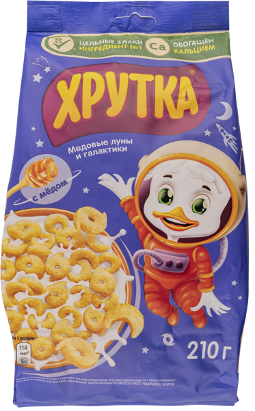 Изображение Готовый завтрак Хрутка луны колечки медовые Сириал Партнерс Рус м/у, 210 г