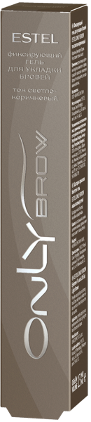 Изображение Гель фиксатор для бровей Эстель онли броу светло-коричневый 13 мл Юникосметик п/у, 1 шт