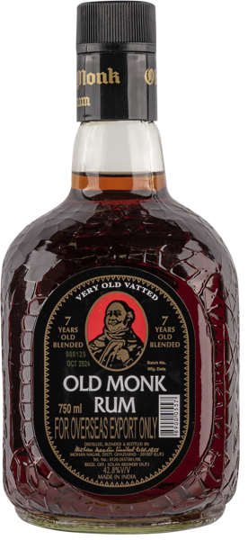 Изображение Ром 7 лет Олд Монк ДВК с/б, 0,75 л