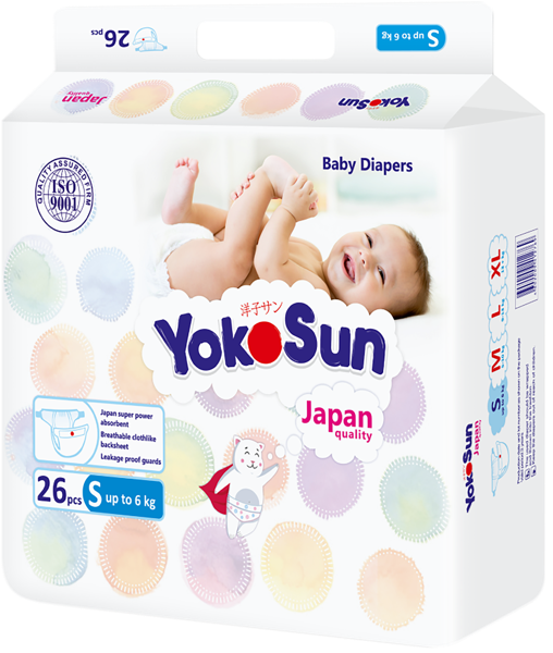 Изображение Подгузники S до 6 кг Йокосан комфорт Азия Лайф м/у, 26 шт