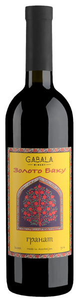 Изображение Вино плодовое красное п/сл Золото Баку гранат Агро-Азеринвест с/б, 0,75 л