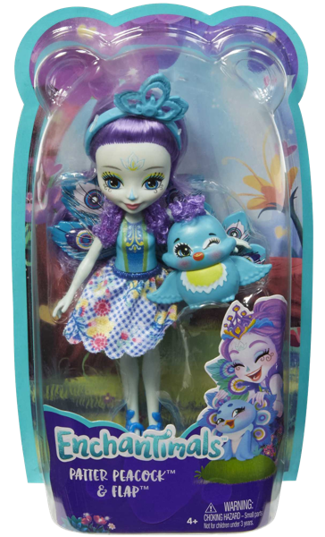 Изображение Кукла Инчантималс пэттер павлина и флэп Маттэл п/у, 1 шт