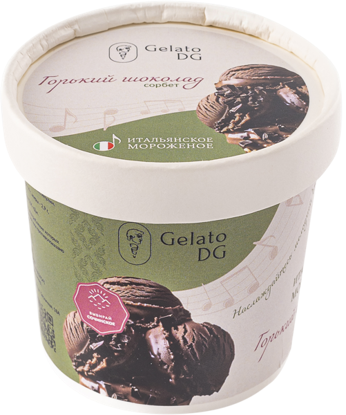 Изображение Сорбет ВЕГАН Джелато ДГ Горький шок Галлина Давиде ИП карт, 80 г