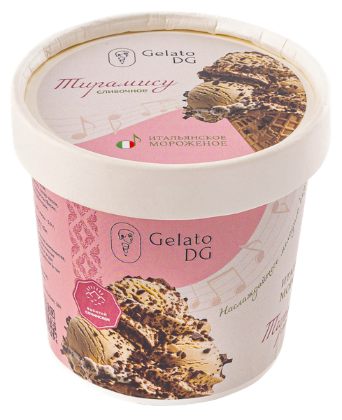 Изображение Мороженое сливочное Джелато ДГ тирамису Галлина Давиде ИП карт, 80 г