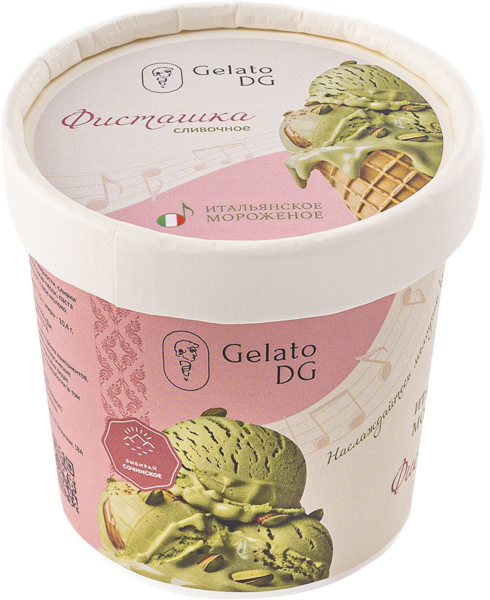 Изображение Мороженое сливочное Джелато ДГ фисташка Галлина Давиде ИП карт, 80 г