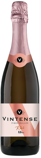 Изображение Вино игристое розовое п/сух Безалкогольное Винтенс Фин Баблс Винтенс с/б, 0,75 л