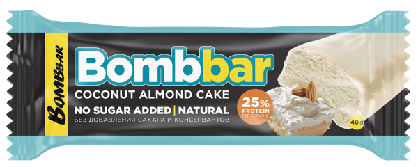 Изображение Батончик протеиновый Бомббар миндально-кокосовый Фитнес Фуд м/у, 40 г
