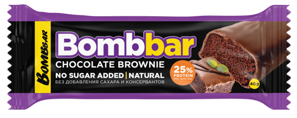 Изображение Батончик протеиновый Бомббар шоколадный брауни Фитнес Фуд м/у, 40 г