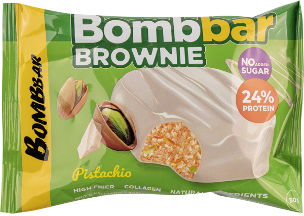 Изображение Печенье протеиновое Бомббар брауни фисташка Фитнес Фуд м/у, 50 г