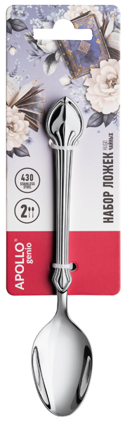Изображение Ложка чайная Аполло Дженио Хьюго Аполло к/у, 2 шт